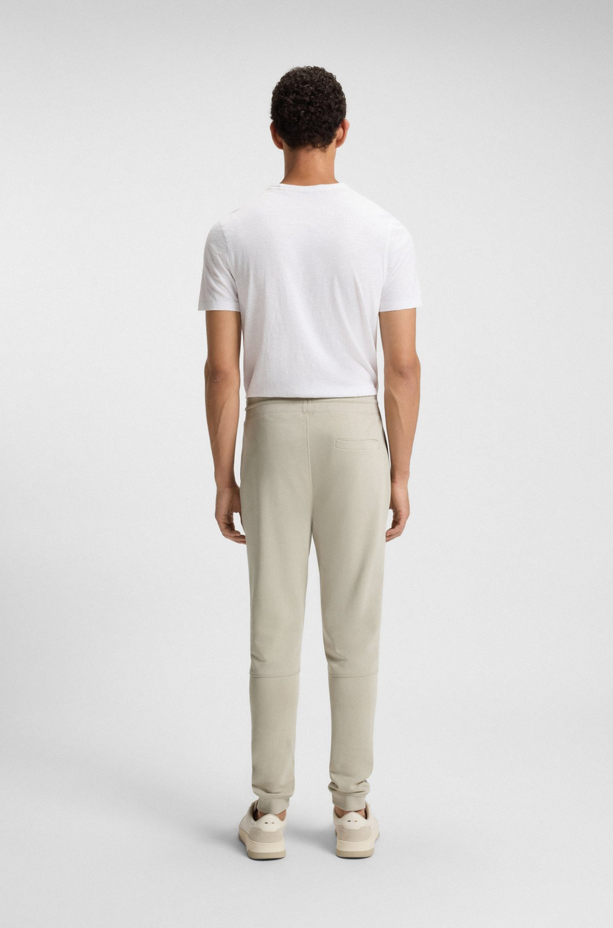 COTTON-TERRY TRACKSUIT BOTTOMS WITH LOGO PATCH - 5