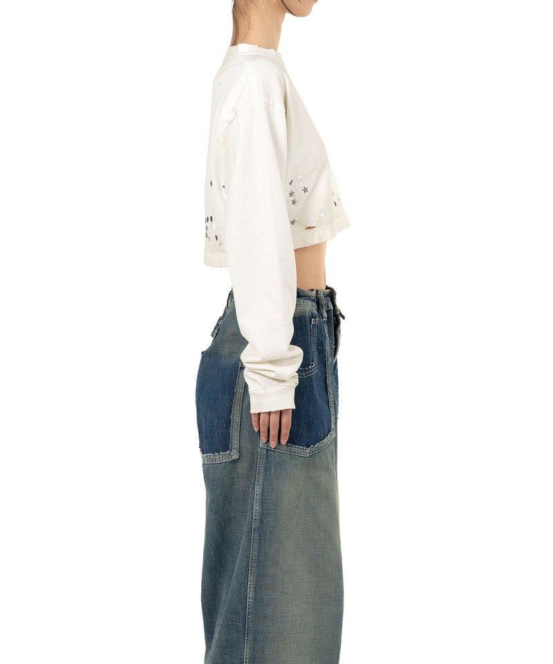 Embellished Cropped Long Sleeve T-shirt 7