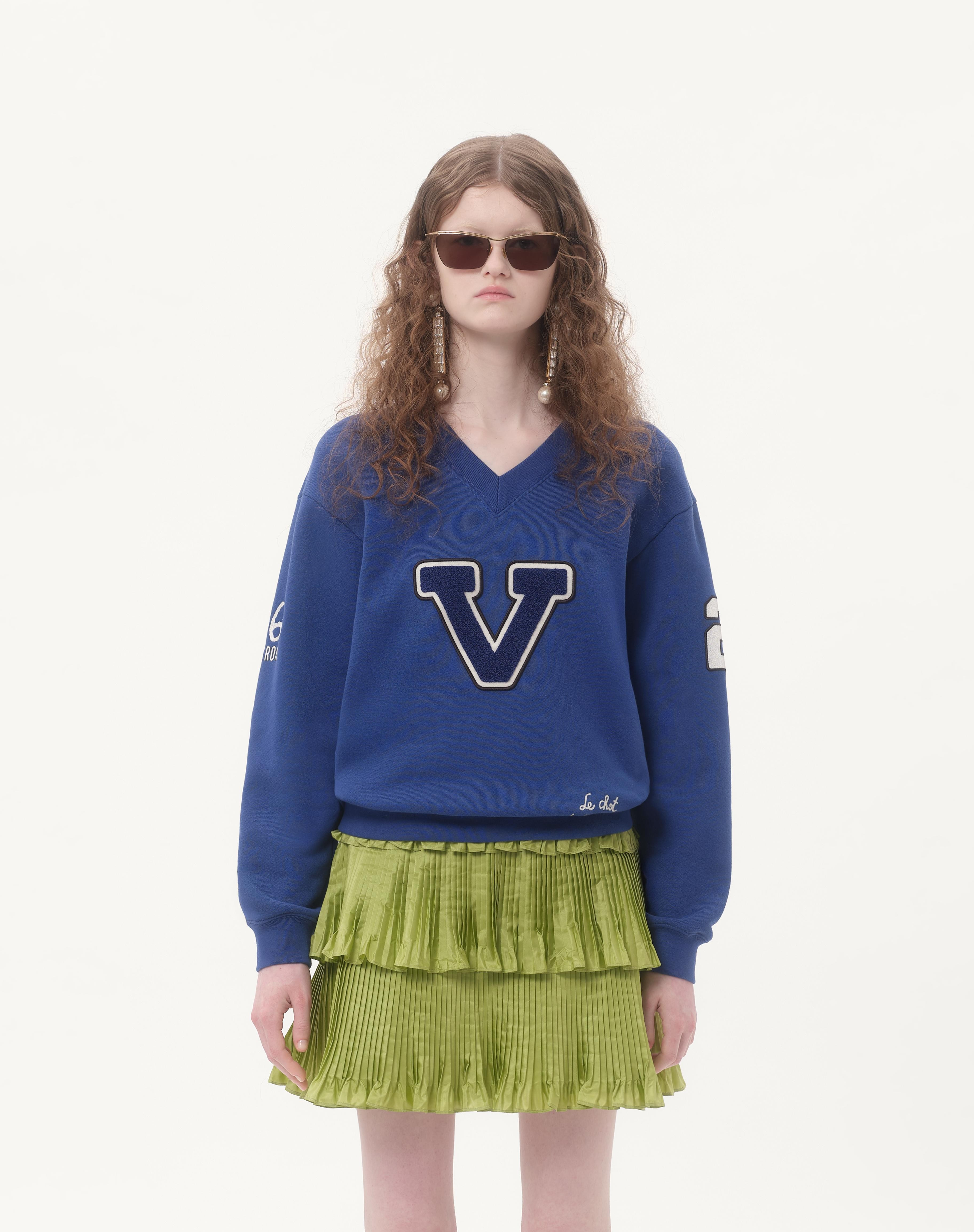 EMBROIDERED COTTON SWEATSHIRT - 5