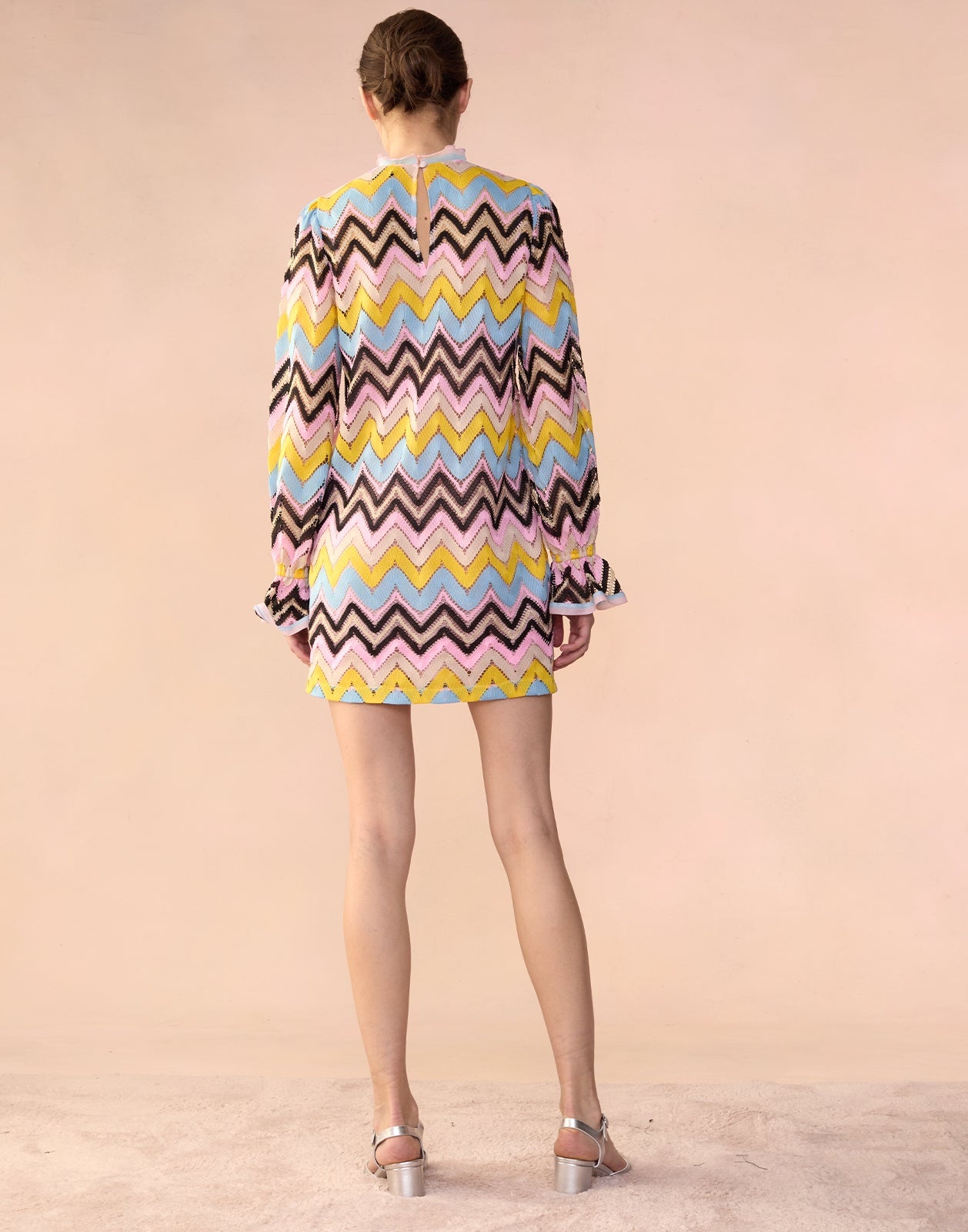 Zigzag Knit Shift Dress - 4