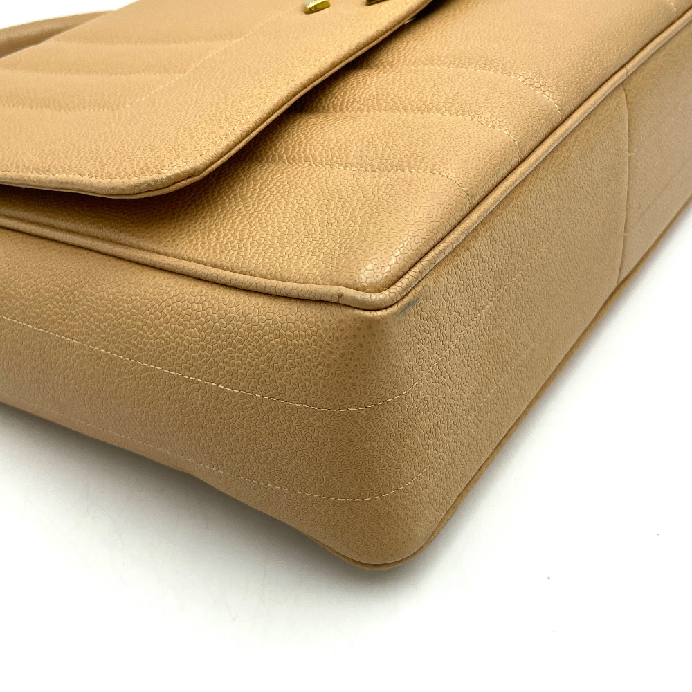 Chanel No.3 Beige Caviar Top Handle Bag - 10