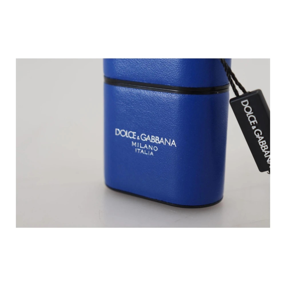 FASHIONABLE BLUE LEATHER AIRPODS CASE - 5