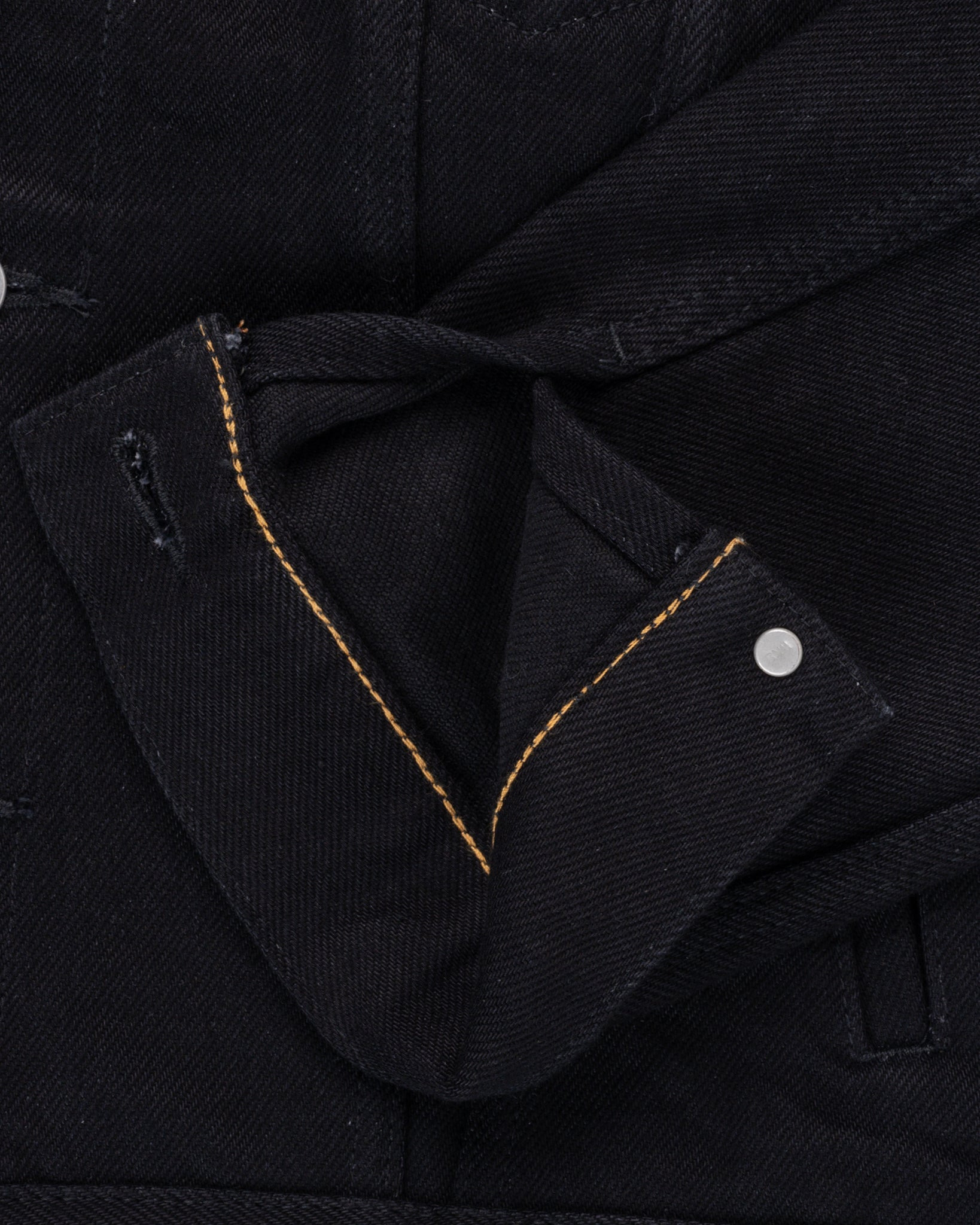 IH-526-SBG 21oz Selvedge Denim Modified Type III Jacket - Superblack (Fades To Grey) - 10