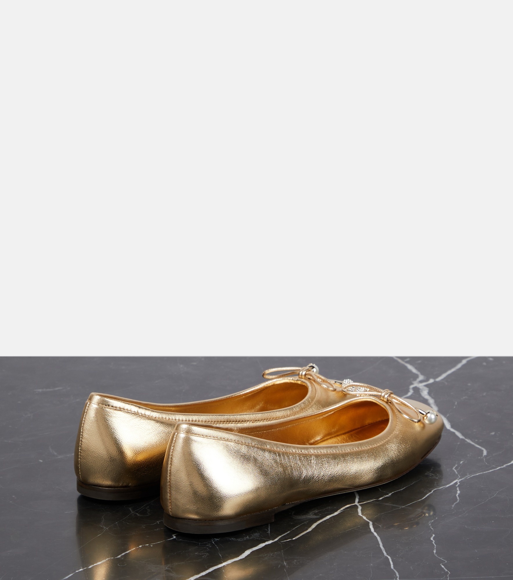 Elme metallic leather ballet flats - 3