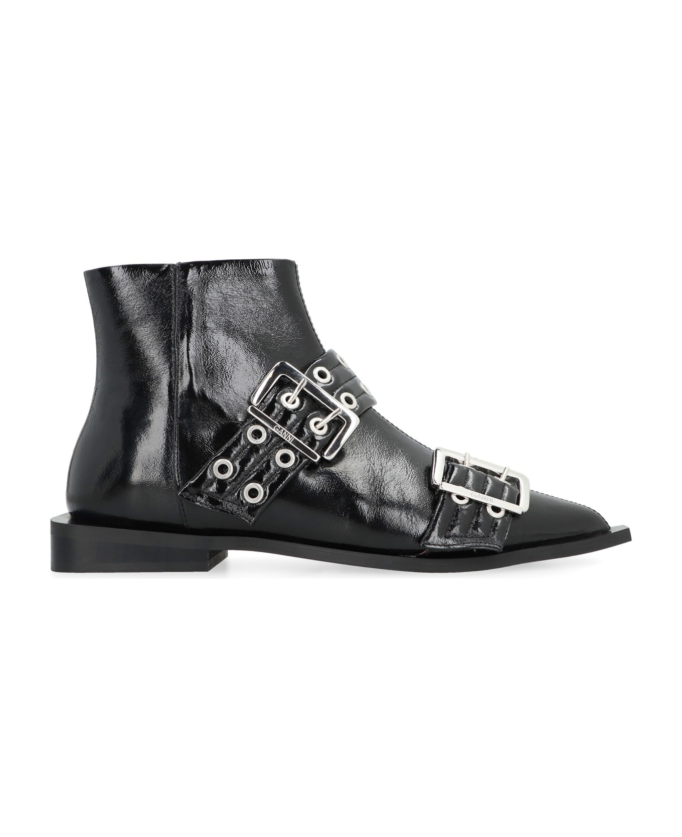 Faux Leather Ankle Boots - 2