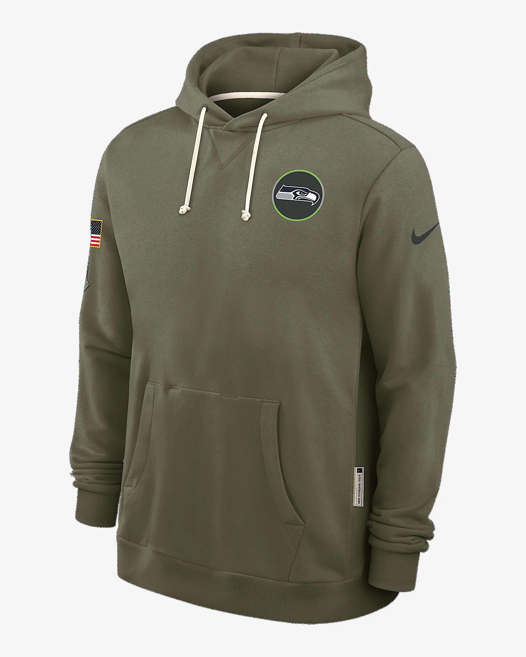Seattle Seahawks Salute to Service Sideline Dominant Force Men's Nike Dri-FIT NFL Pullover Hoodie - 1