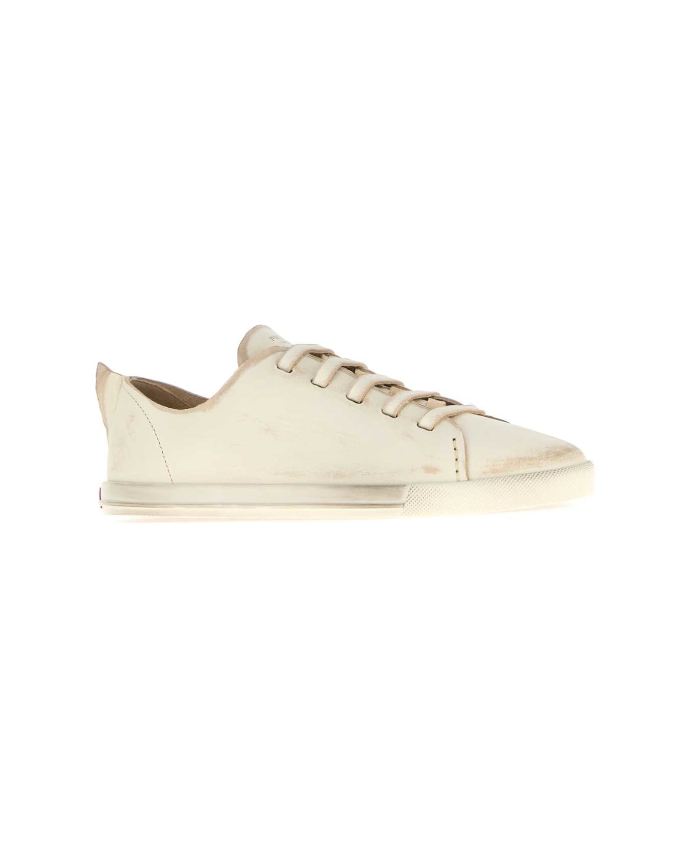 White Leather Sneakers - 2