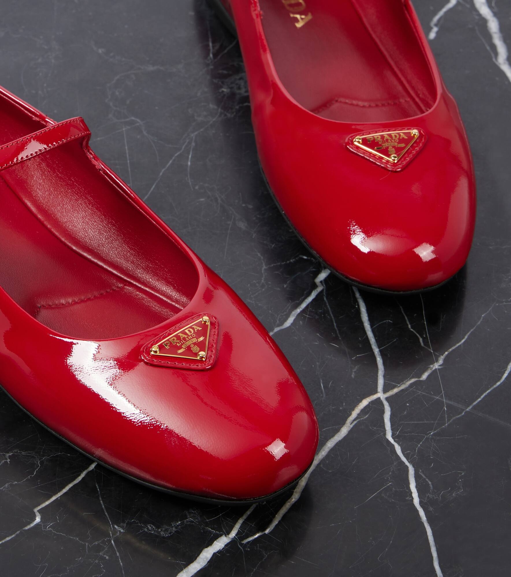 Logo patent leather Mary Jane flats - 6