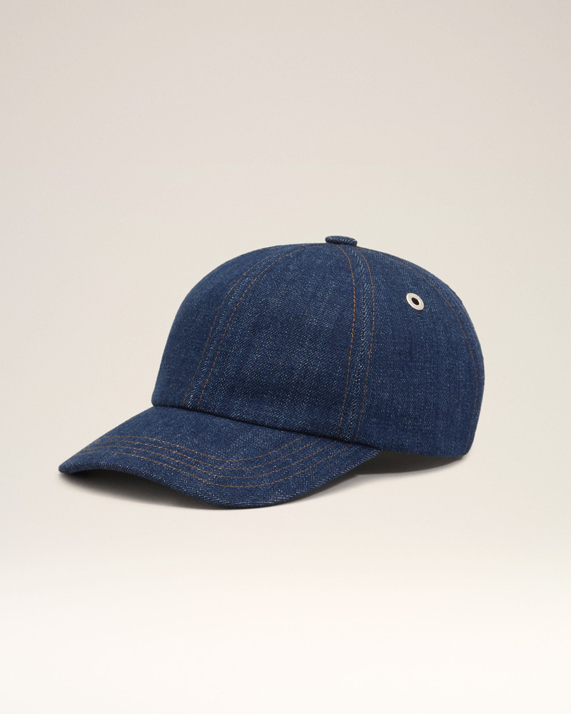 BLUE DENIM AMI PARIS SIDE PATCH CAP 1