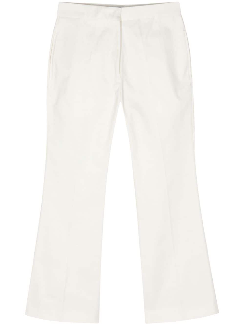 mid-rise flared gabardine trousers - 1