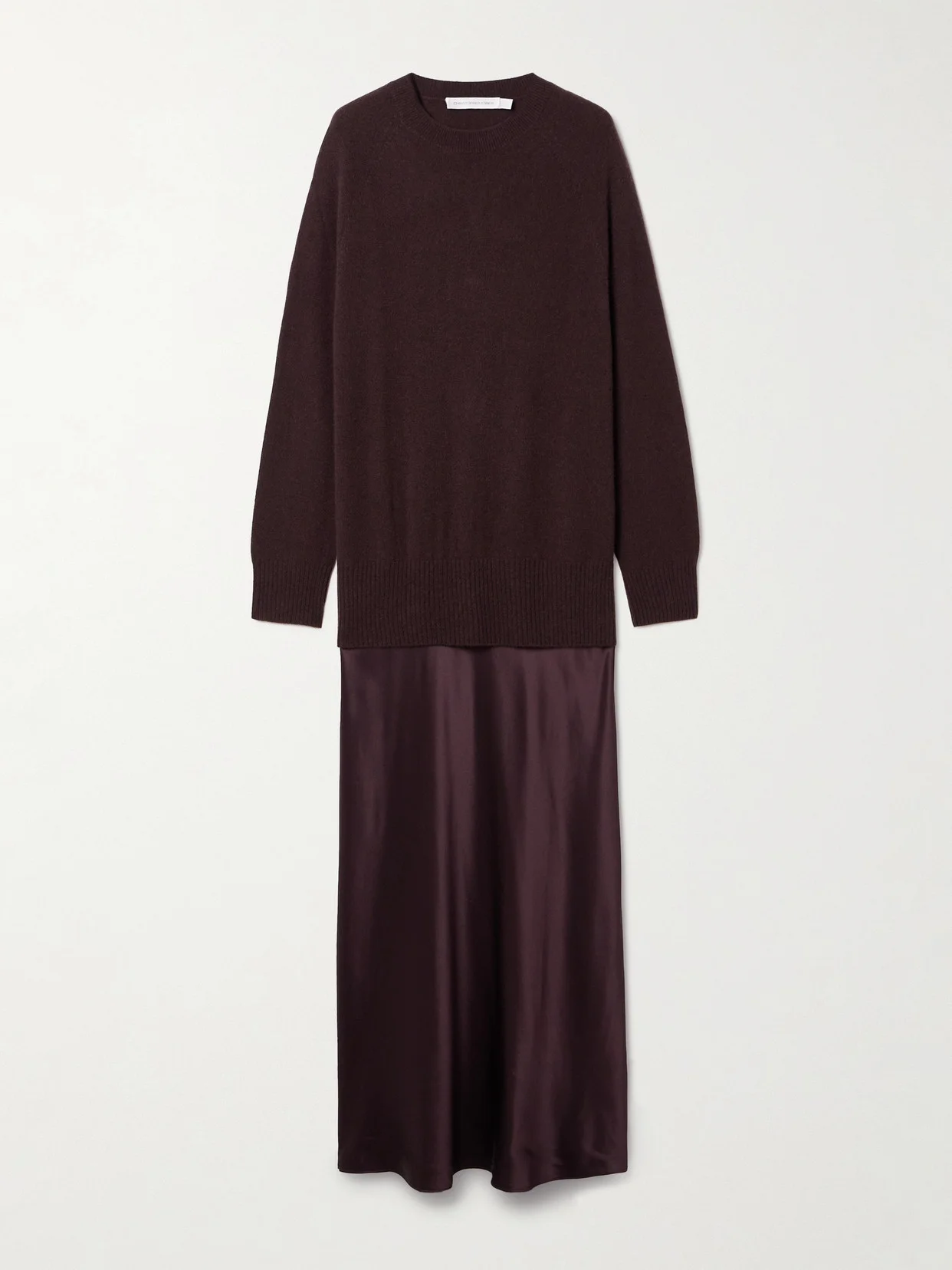 Monument Cashmere And Silk-satin Maxi Dress - 1