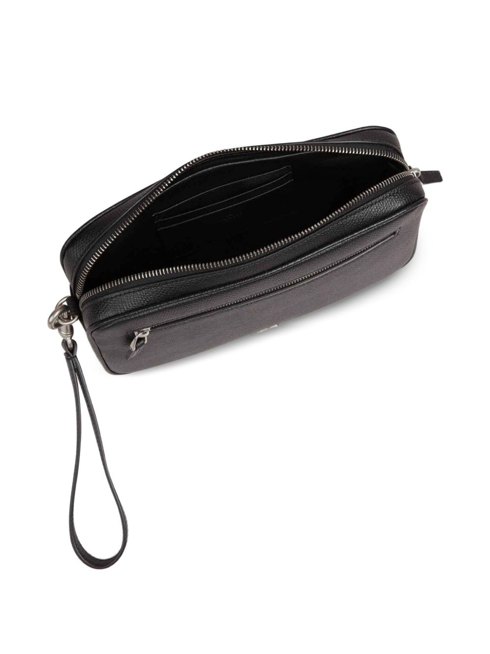 logo zip-top clutch bag - 4