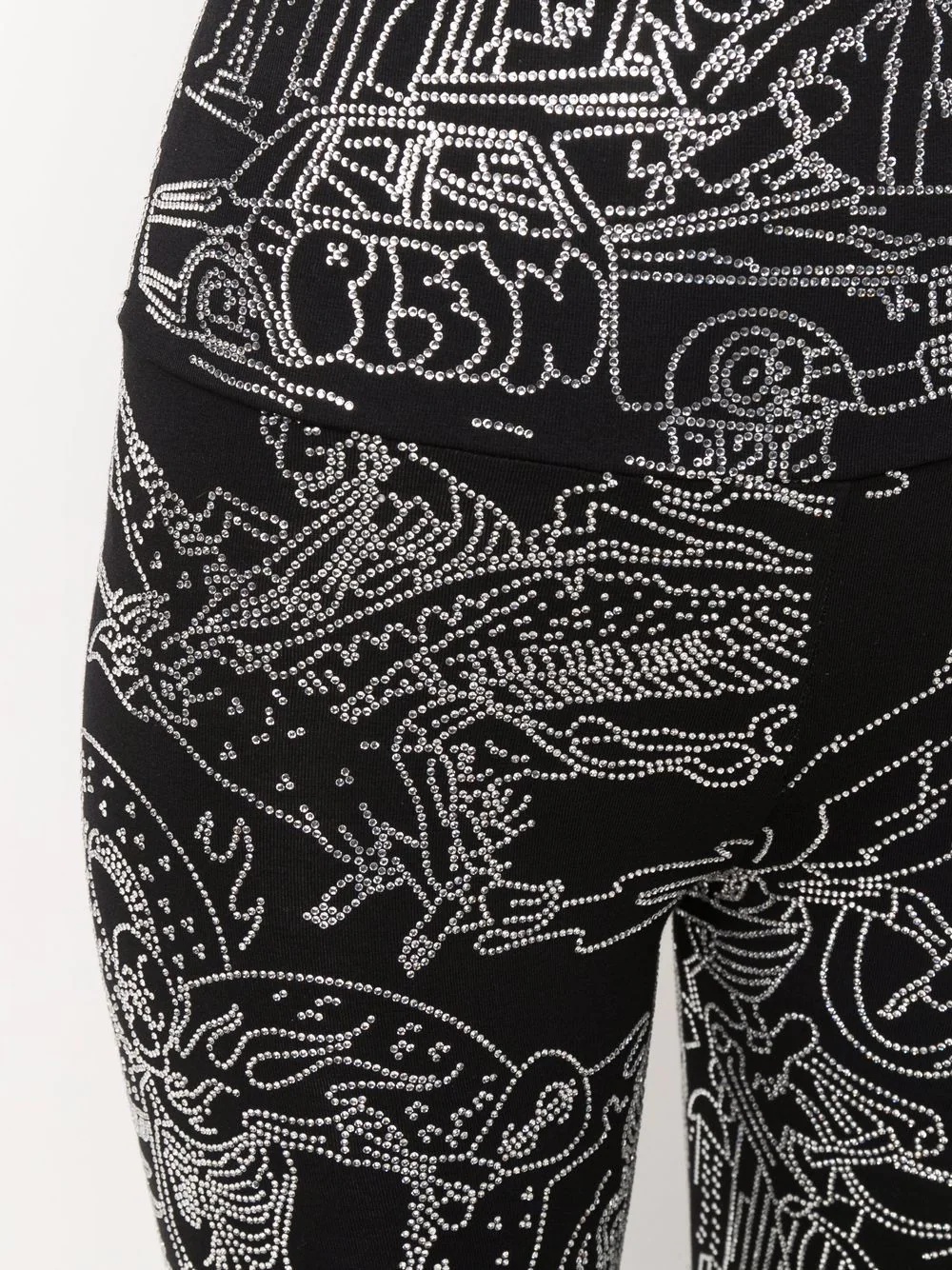 tattoo-print embellished leggings - 5