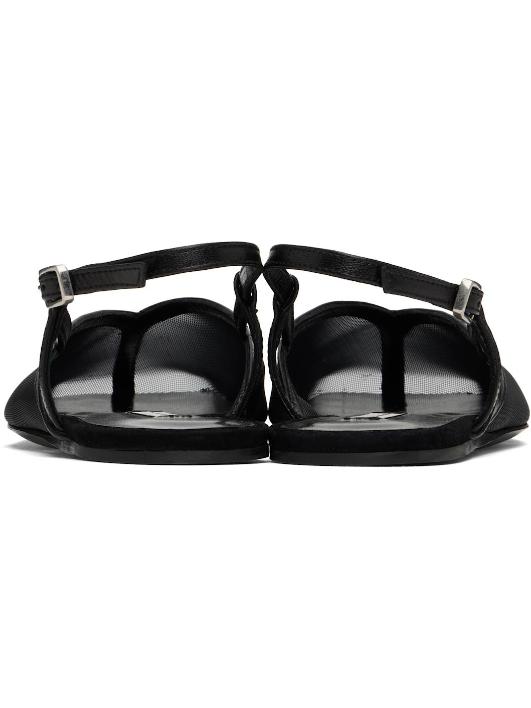 Black Slingback Ballerina Flats - 2