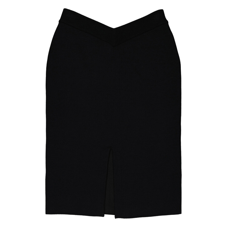 Burberry Ladies Black Octavia V-Waist Pencil Skirt - 6