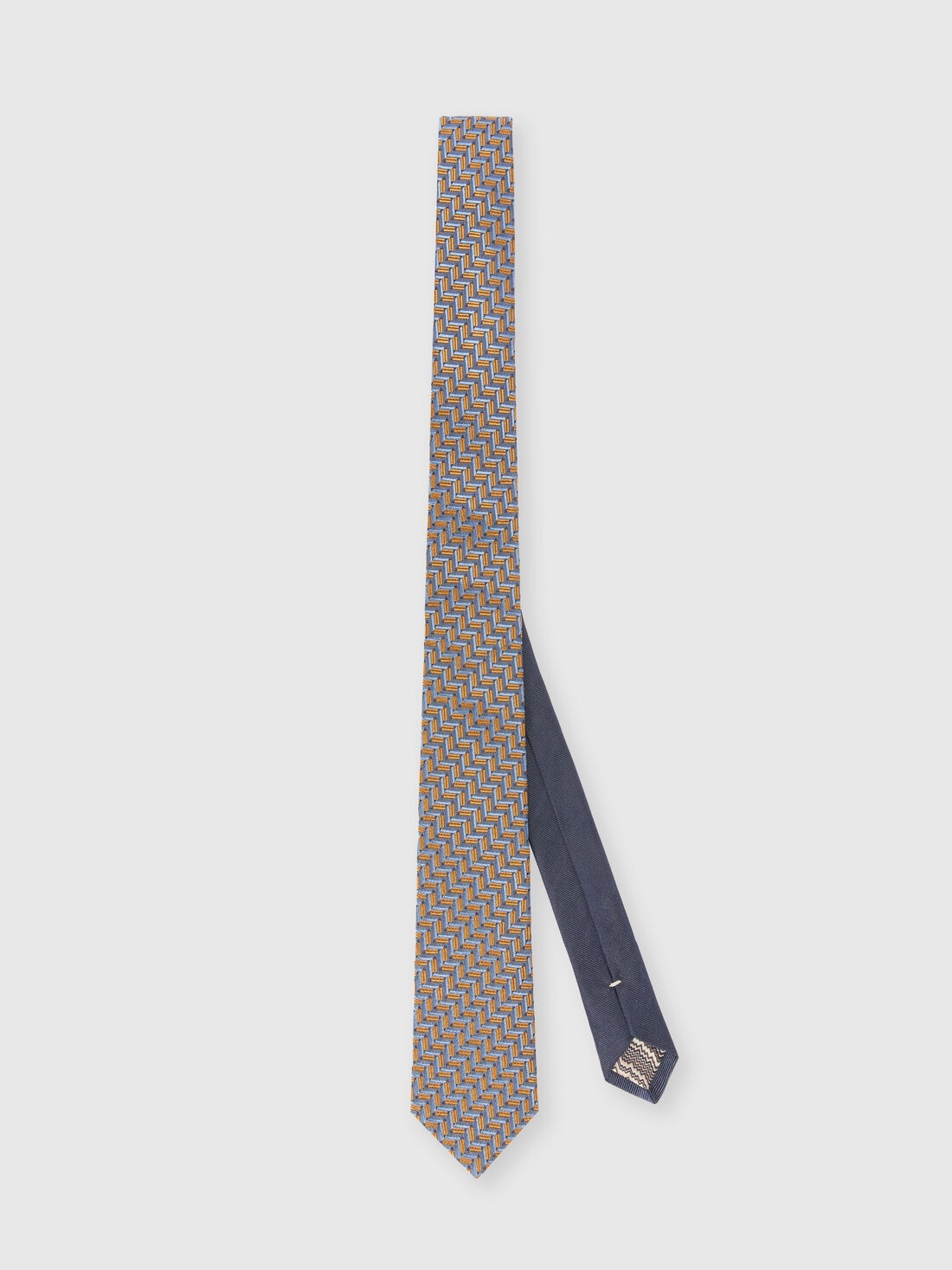 Patterned silk tie - 1