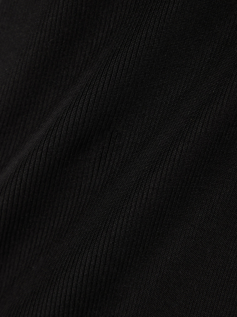 Lace-trimmed Ribbed Silk Tank 5