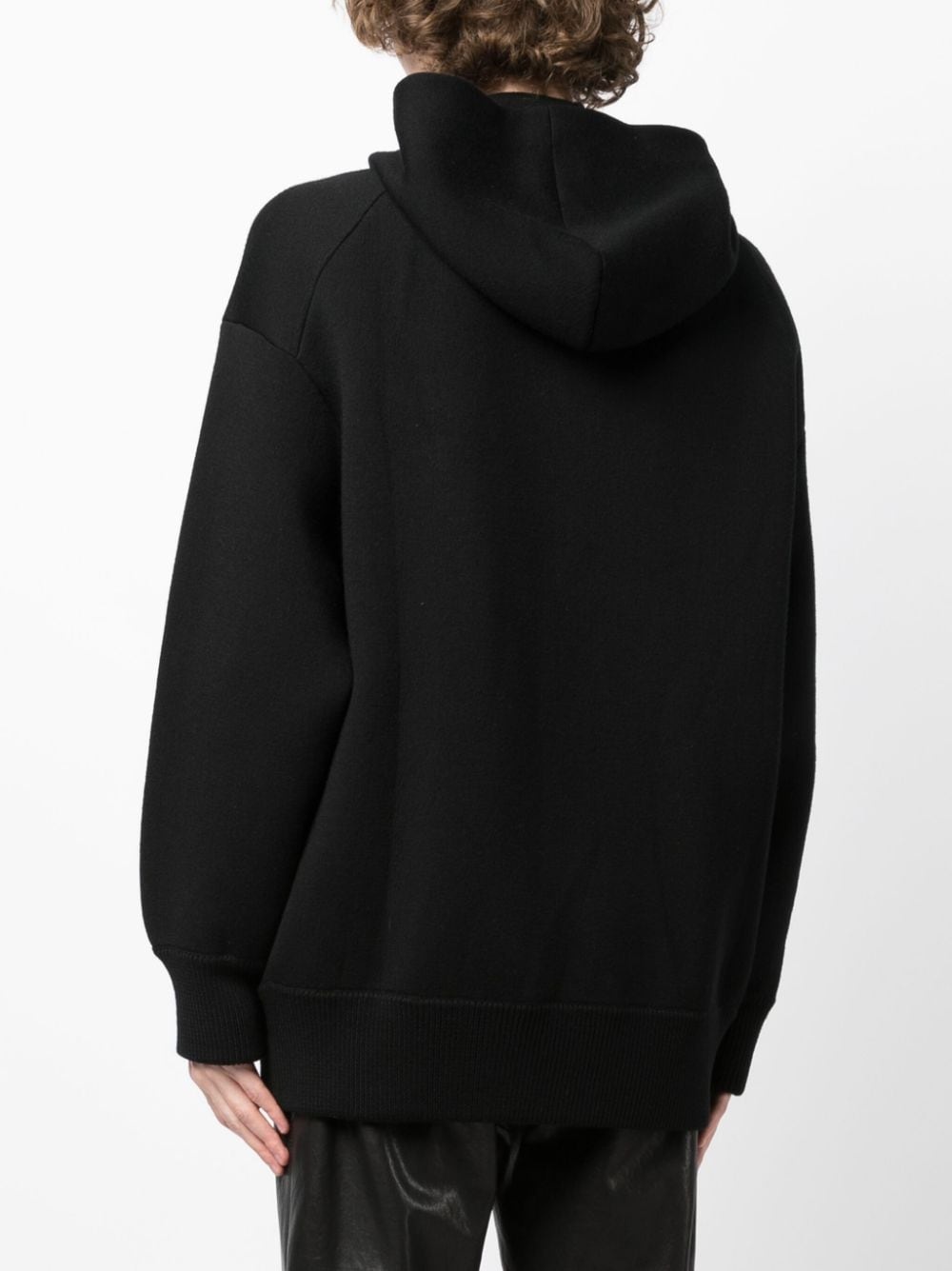 SKULL-PRINT KNITTED HOODIE - 2