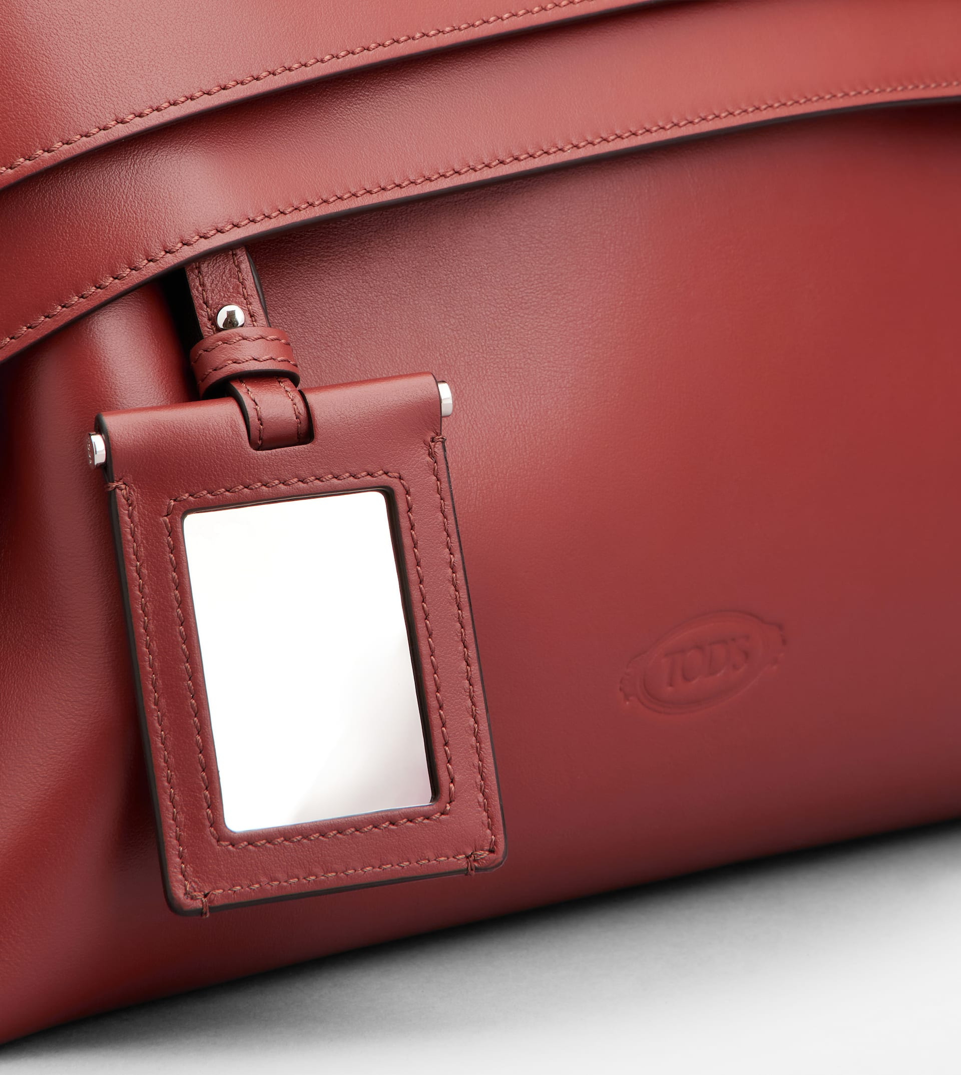 TOD'S WAVE BAG IN LEATHER SMALL - RED - 6