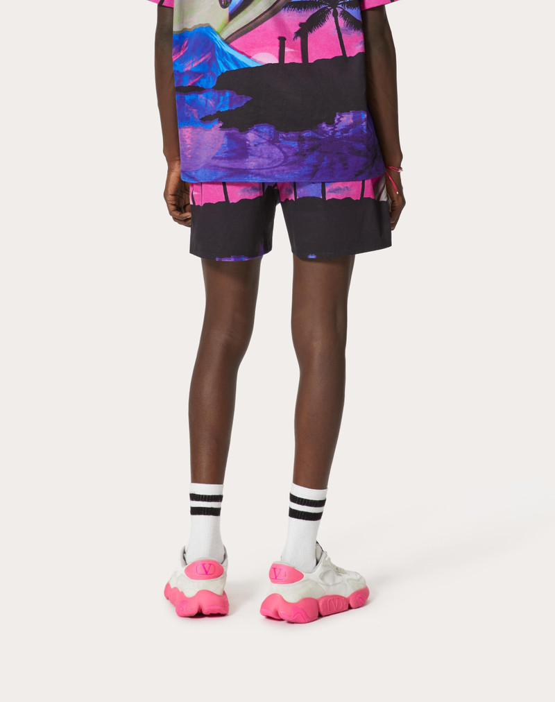 SHORTS WITH WATER SKY PRINT 4