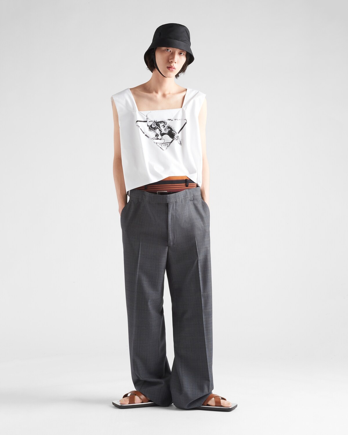 Prince-of-Wales mohair pants - 2