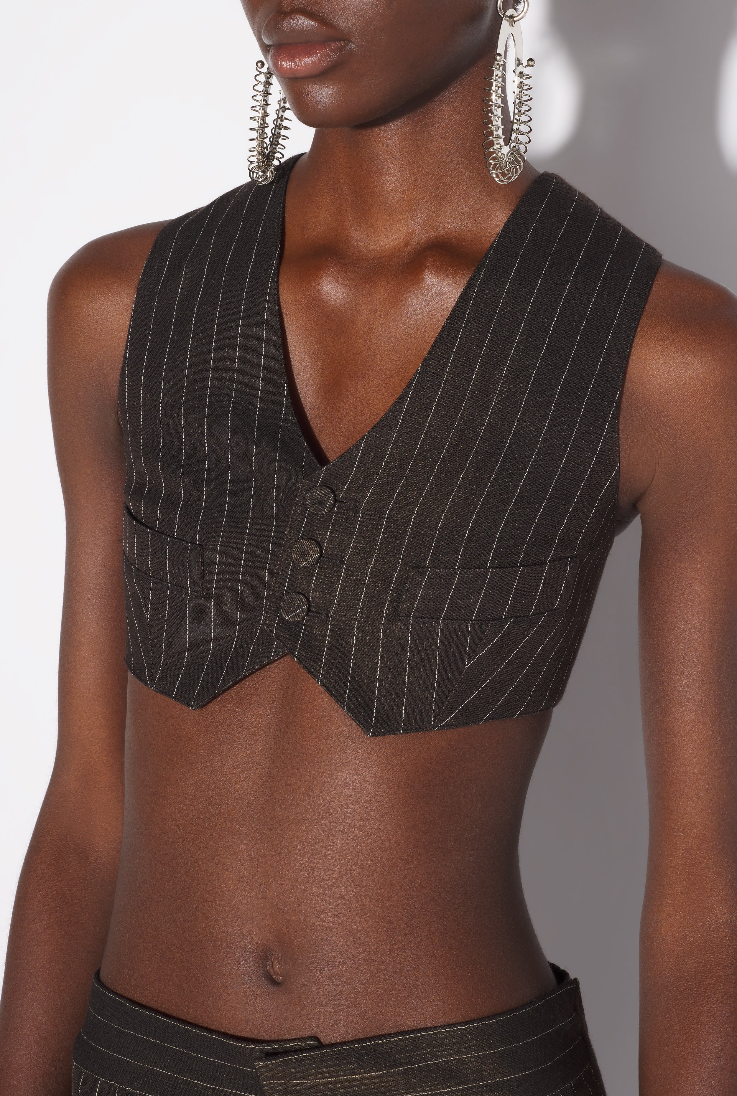 THE CROPPED SUIT VEST - 4