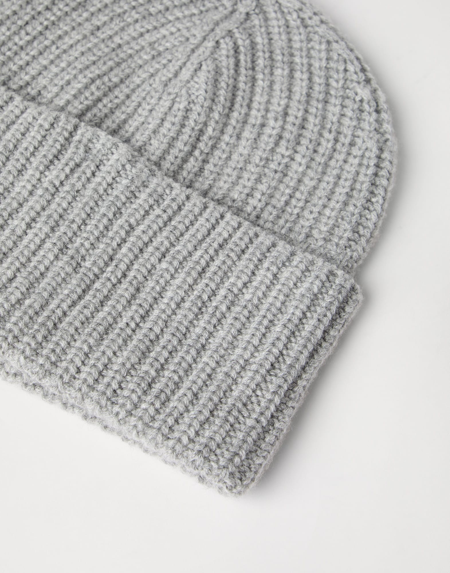 Cashmere English rib knit beanie - 2