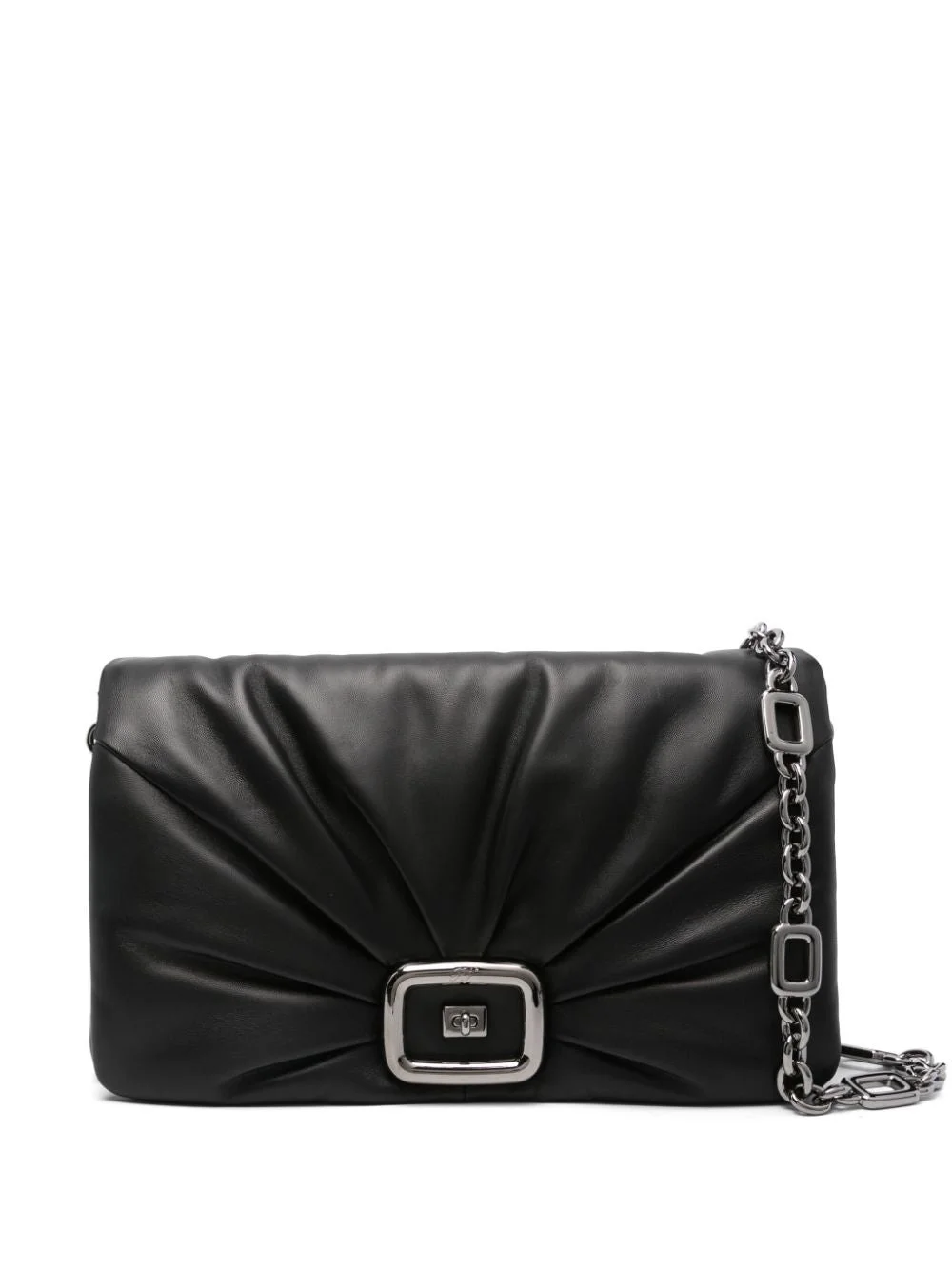 Roger Vivier Women Viv' Choc Leather Clutch - 1