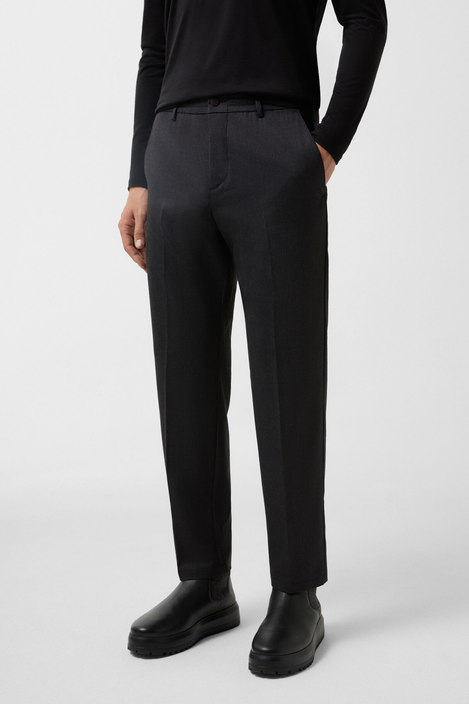 Pleated trousers Marcus in Anthracite - 2