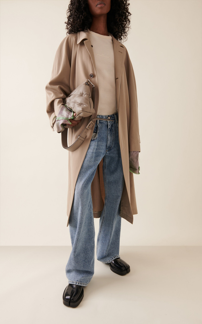 Maison Margiela Belted Wool Trench Coat neutral outlook