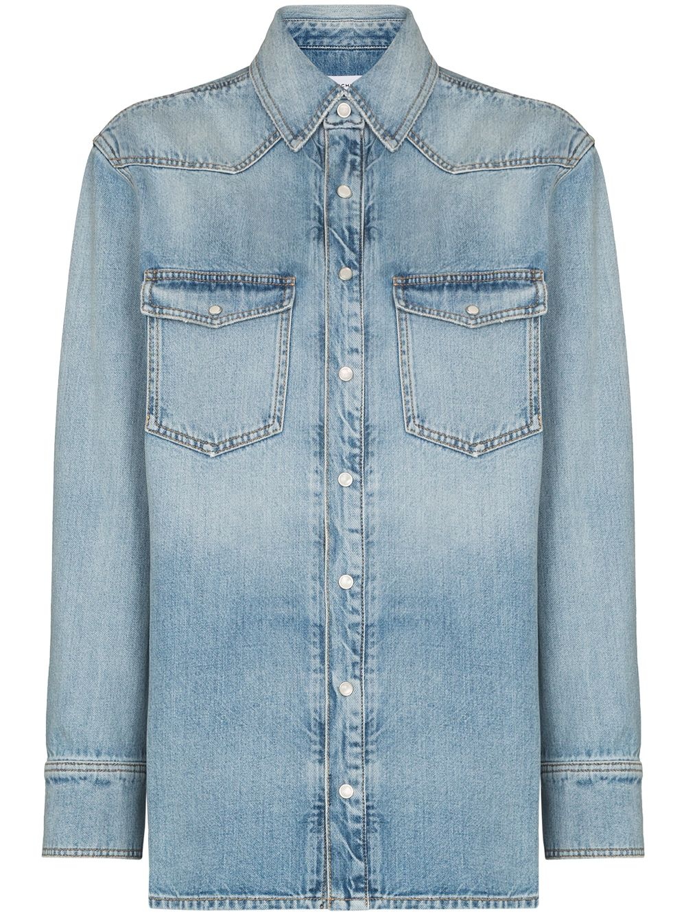 patch pocket denim shirt - 1