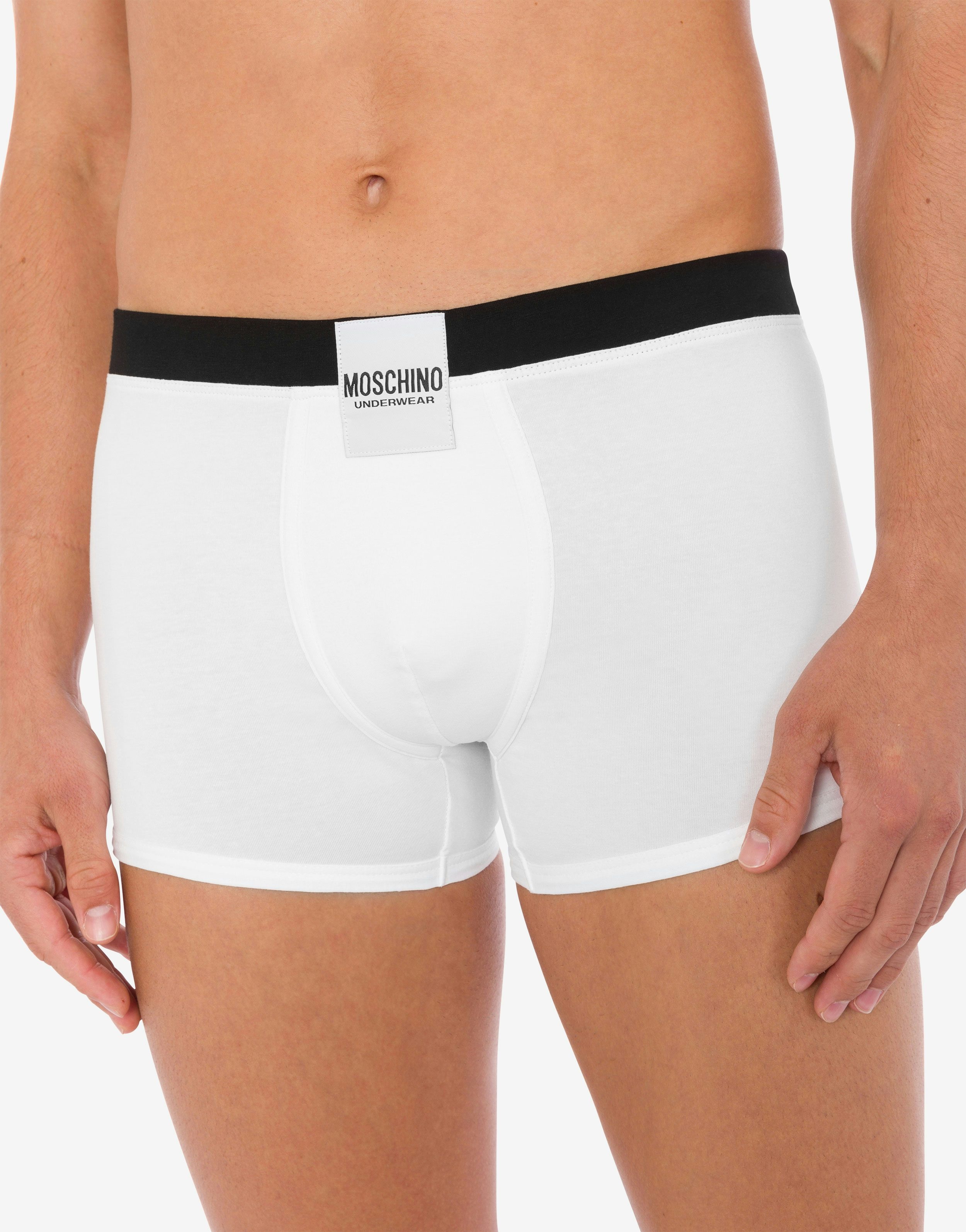 STRETCH JERSEY BOXERS WITH LOGO LABEL - 4