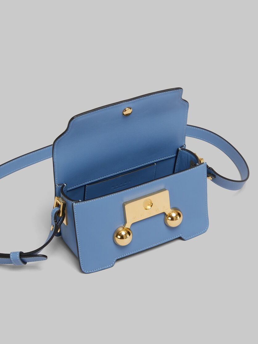 BLUE LEATHER TRUNKAROO MINI SHOULDER BAG - 4