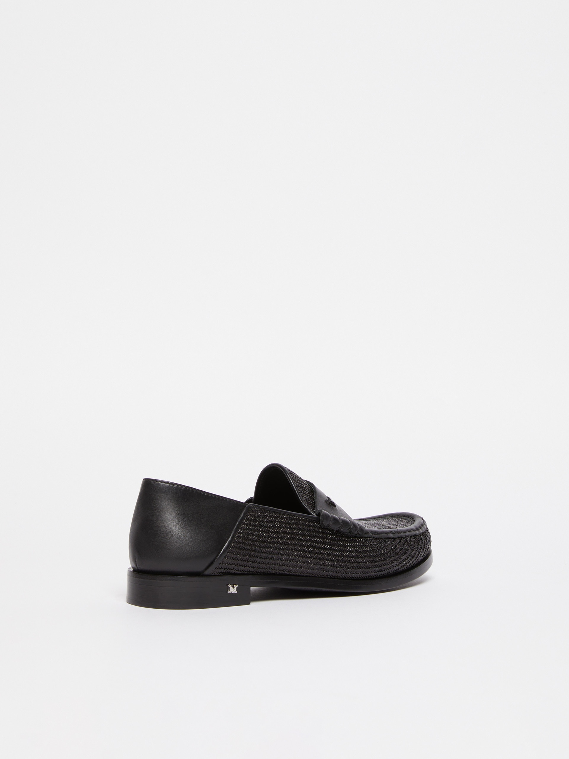 STRAWLOAFER Raffia-effect loafers - 3
