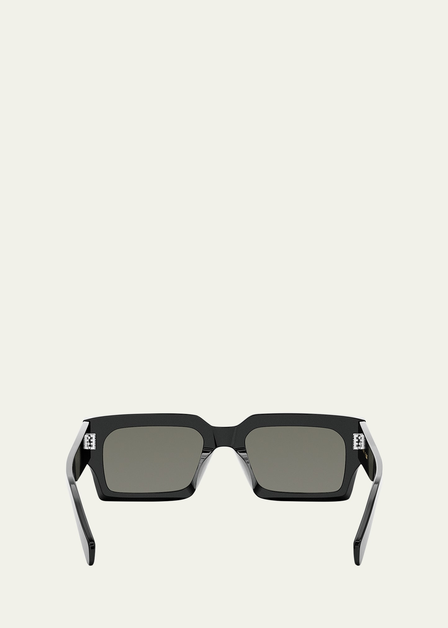 Bold 3 Dots Beveled Acetate Rectangle Sunglasses - 5