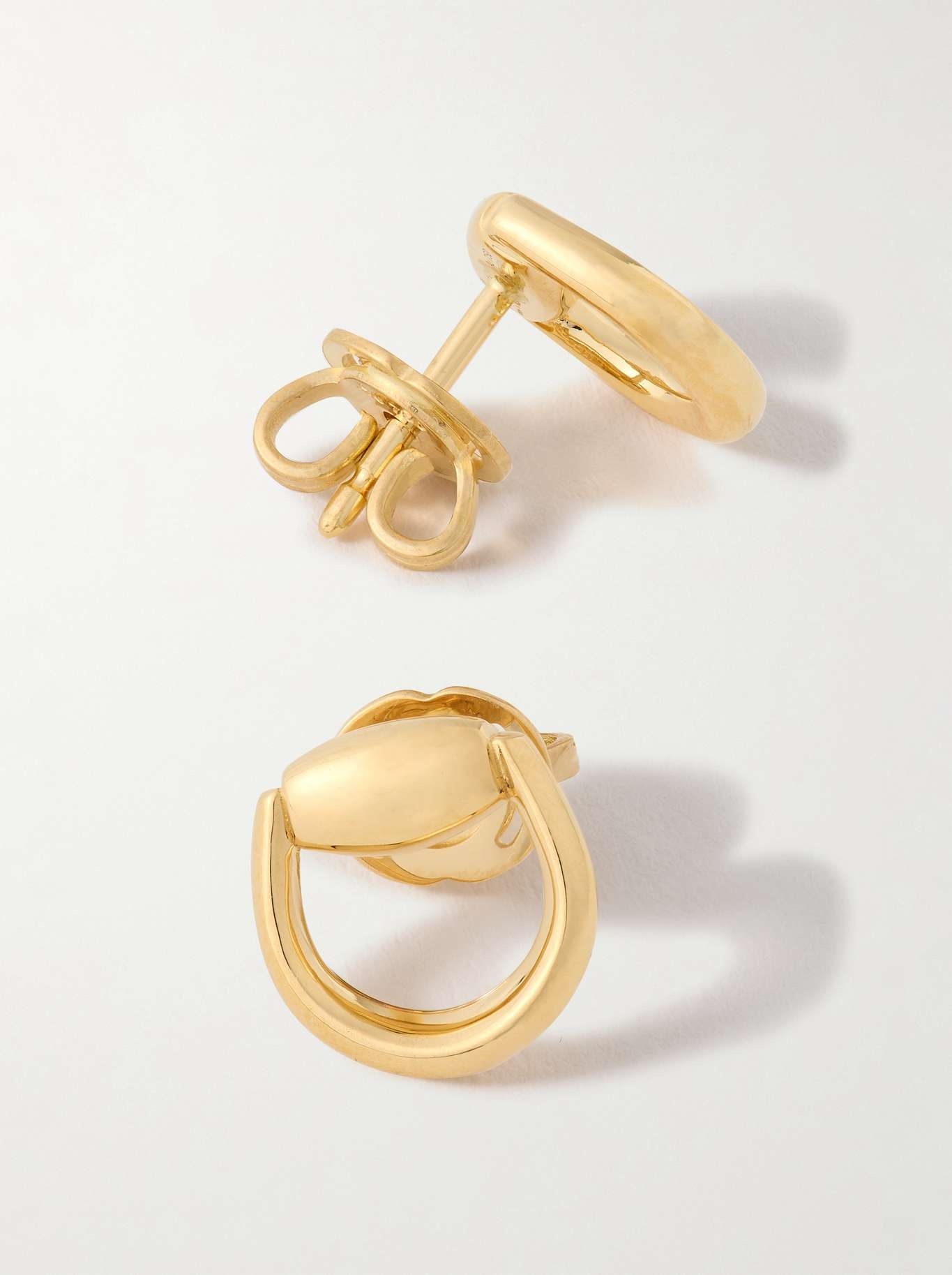 Horsebit gold earrings - 3