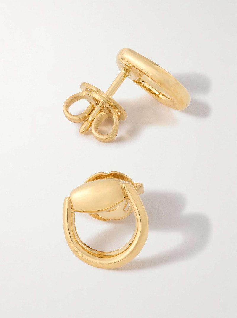 Horsebit gold earrings 3