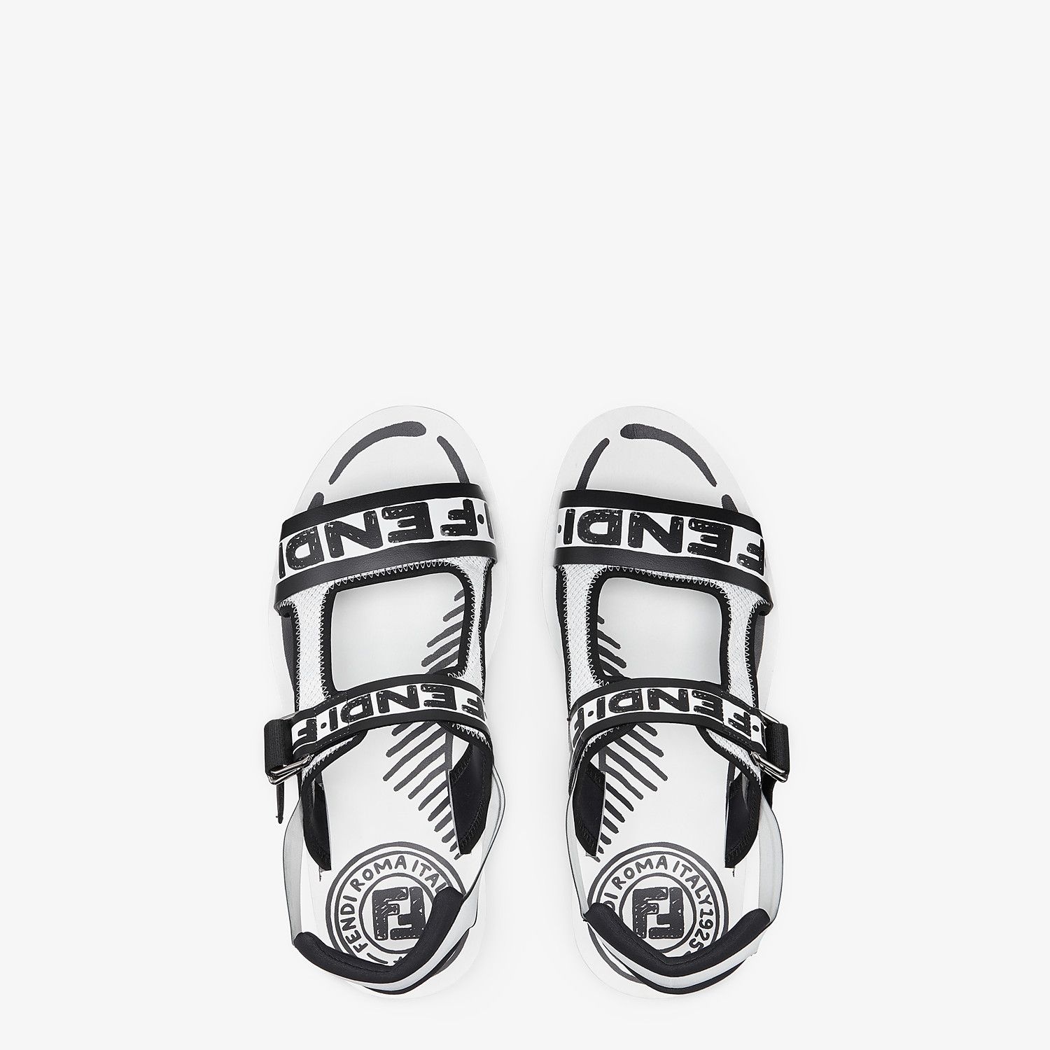 Fendi Roma Joshua Vides leather sandals - 4