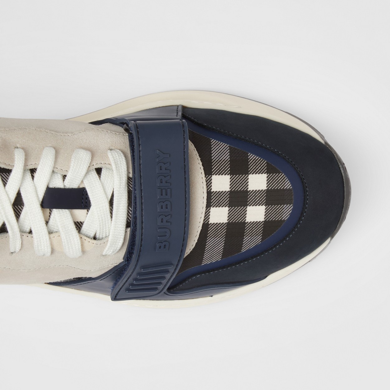 Nylon, Suede and Check Sneakers - 2
