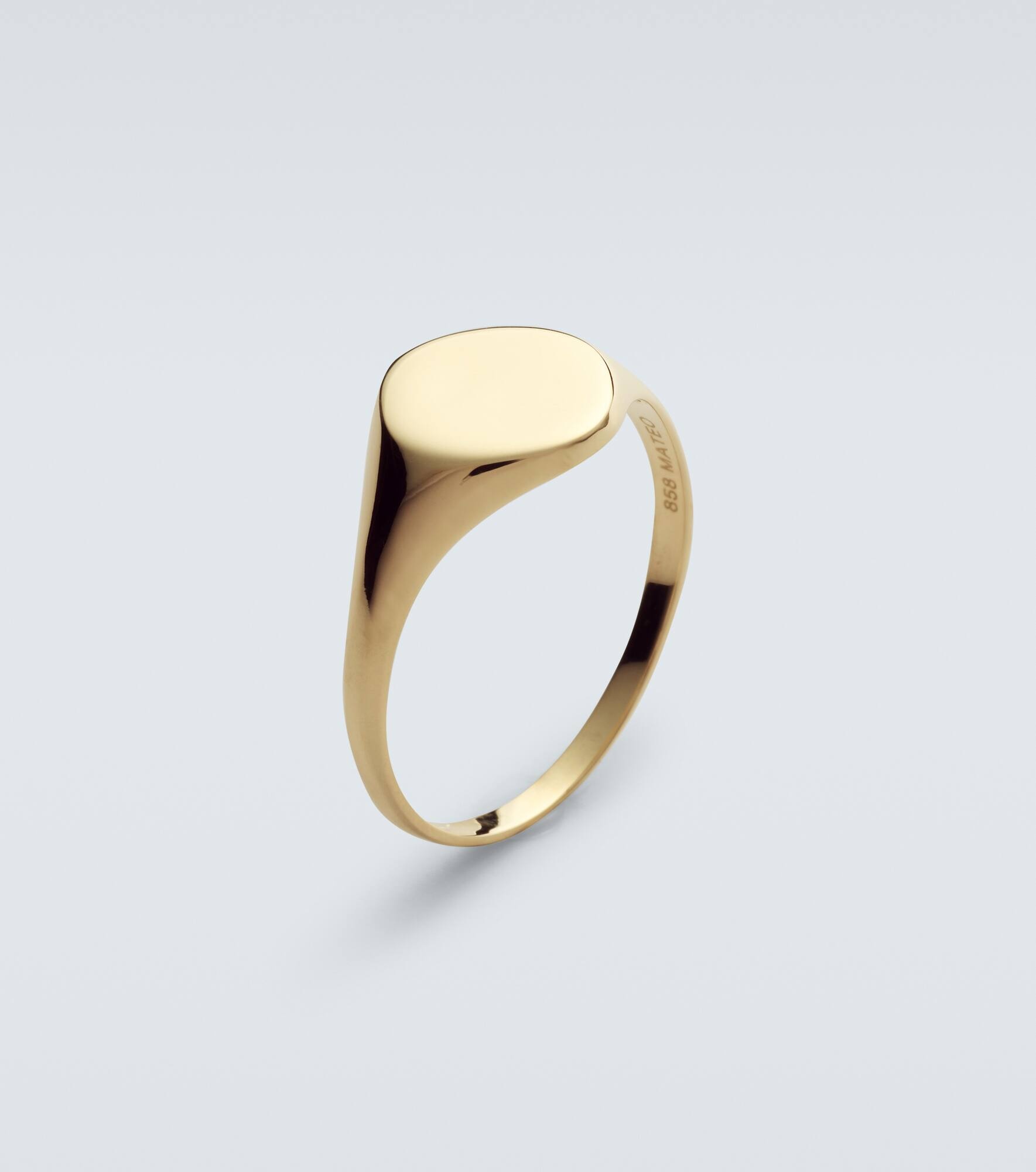 Signet 14kt gold ring - 4