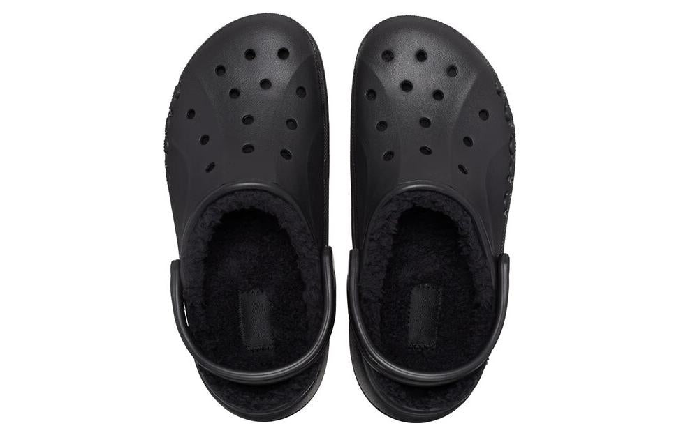 (WMNS) Crocs Baya Platform Lined Clog Sandals 'Black' 208708-001 - 4