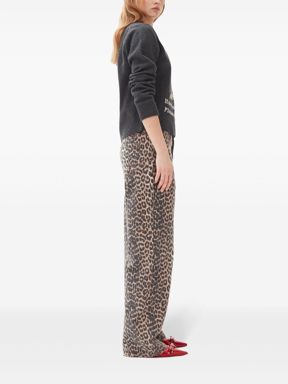 intarsia-knit tiger jumper - 3