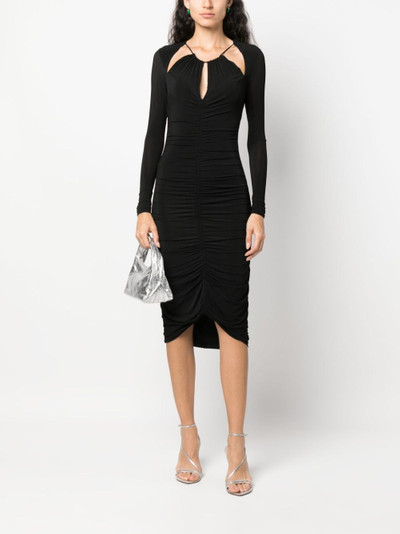 Isabel Marant cut-out ruched midi dress outlook