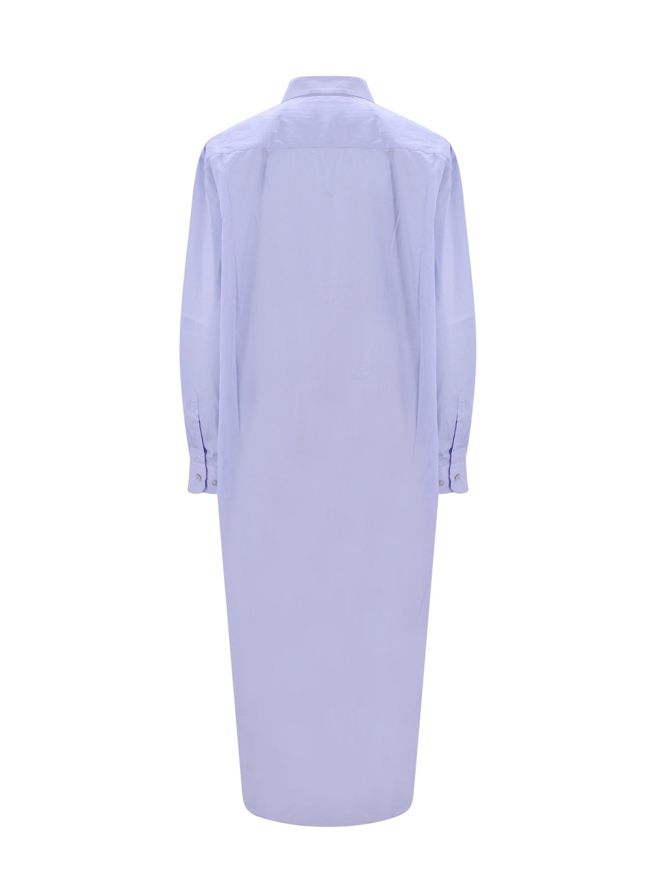 Cotton shirt dress with embroidered logo on the front - 2