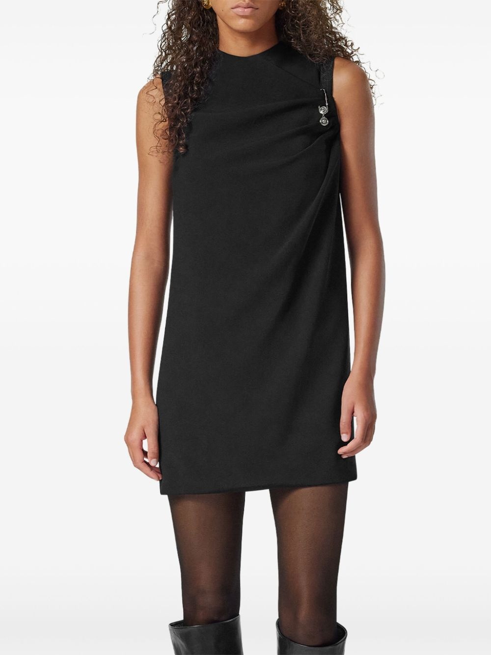 safety pin-detail mini dress - 4