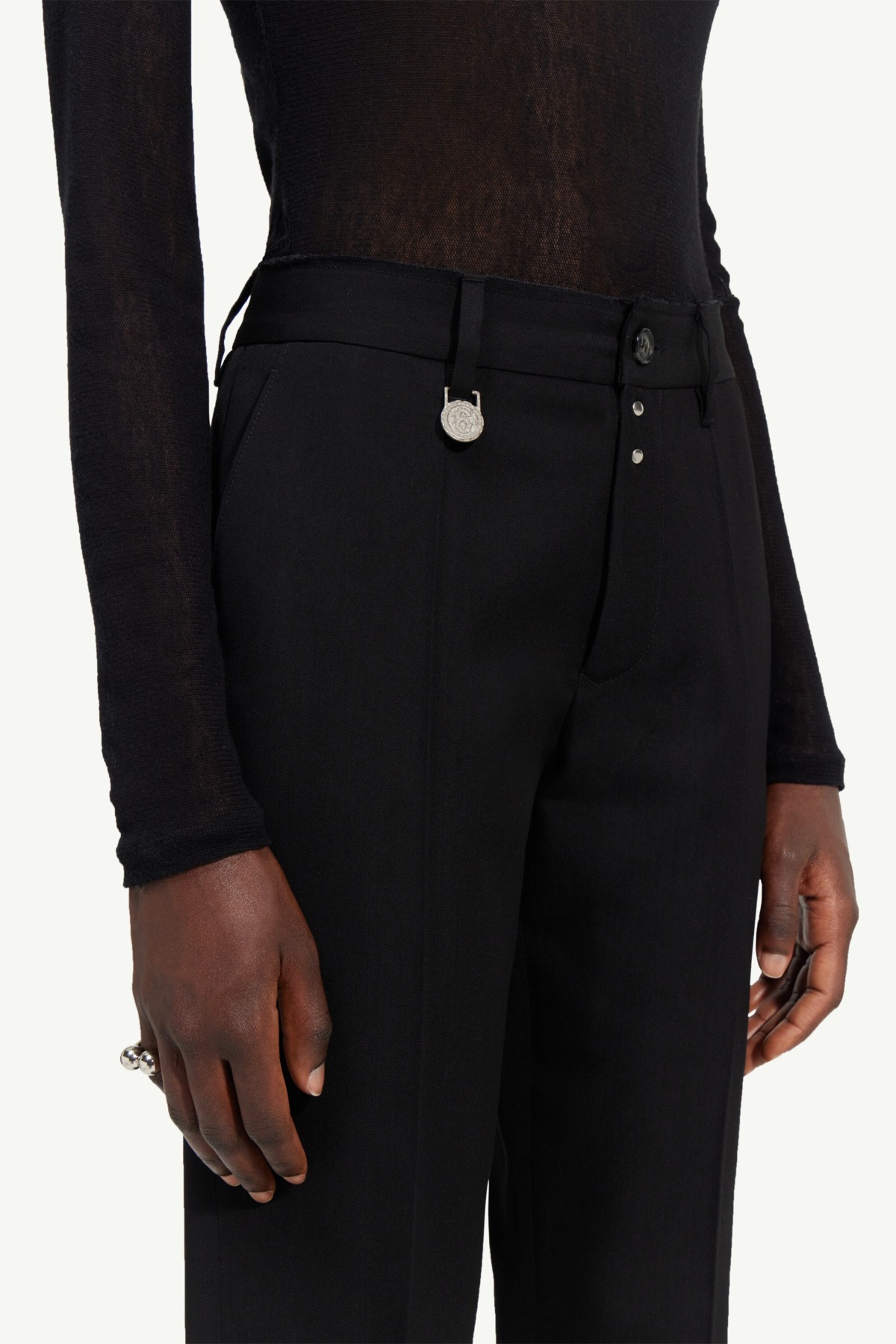 Wool gabardine flares - 5