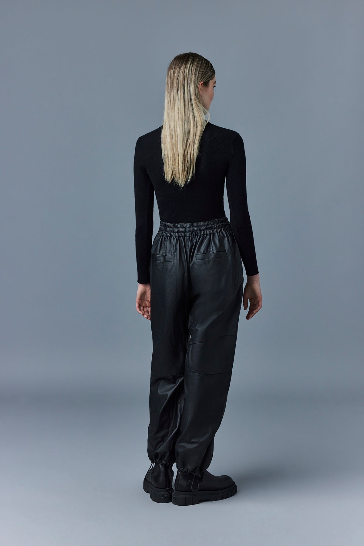 ILLONA Luxe calfskin Monochromatic Pants - 5