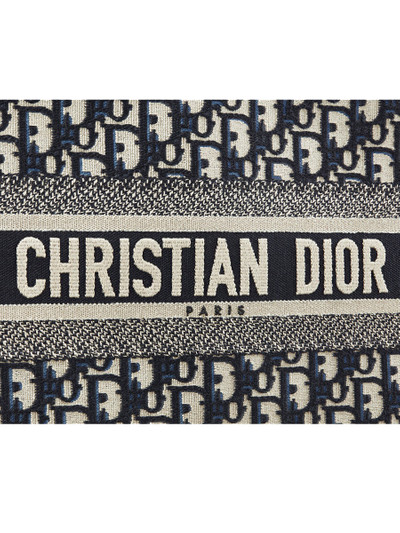 Dior Medium Dior Book Tote in Blue Dior Oblique Embroidery outlook