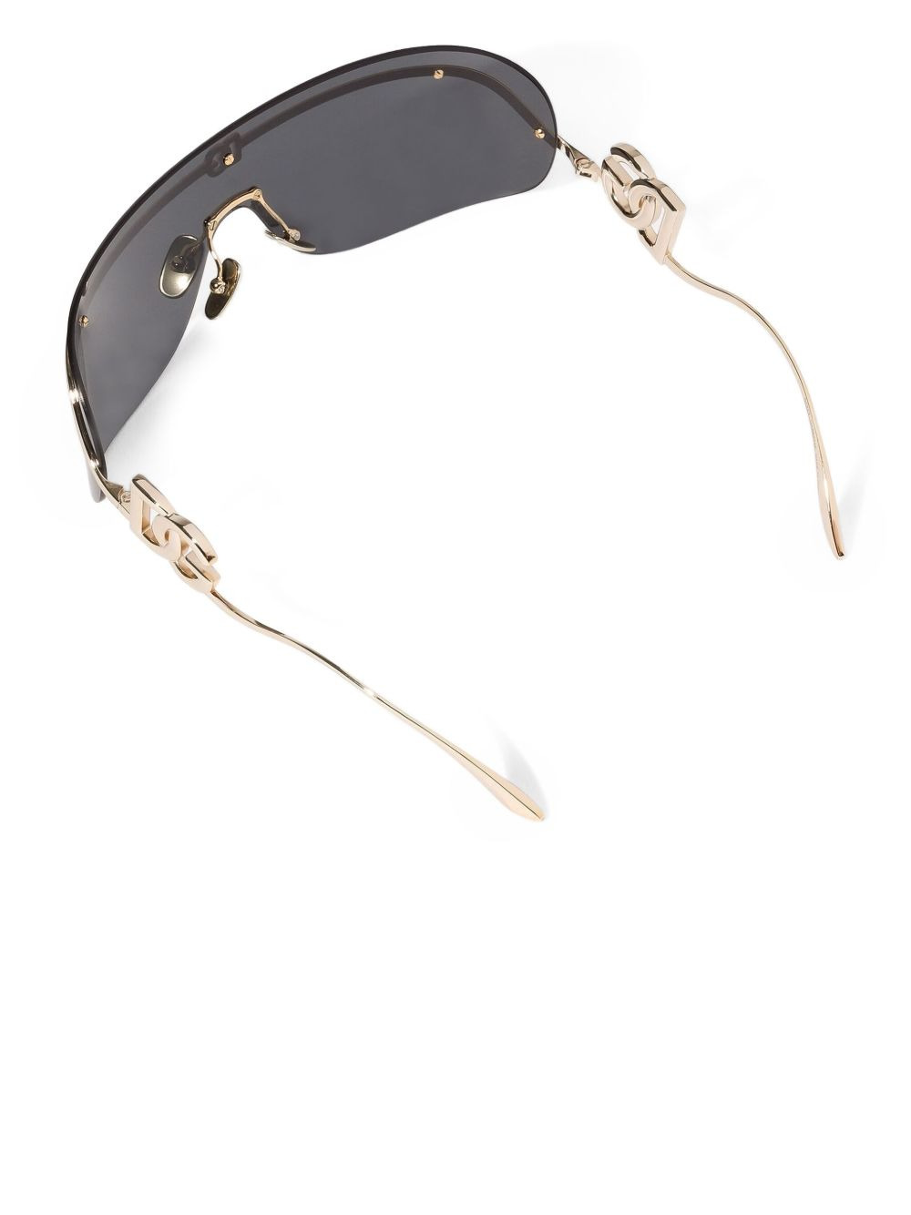 logo-plaque shield-frame sunglasses - 5