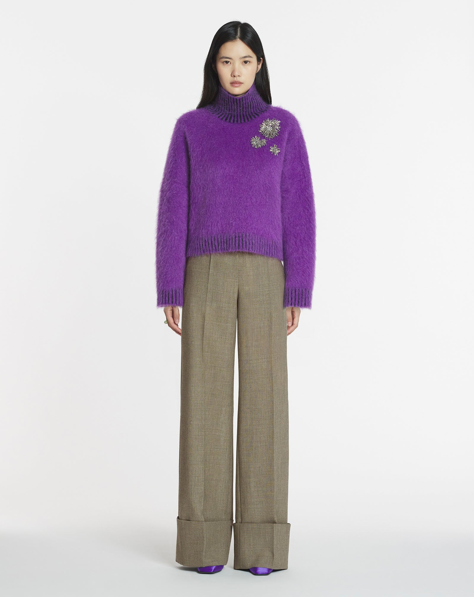 BRUSHED MOHAIR SWEATER - 2